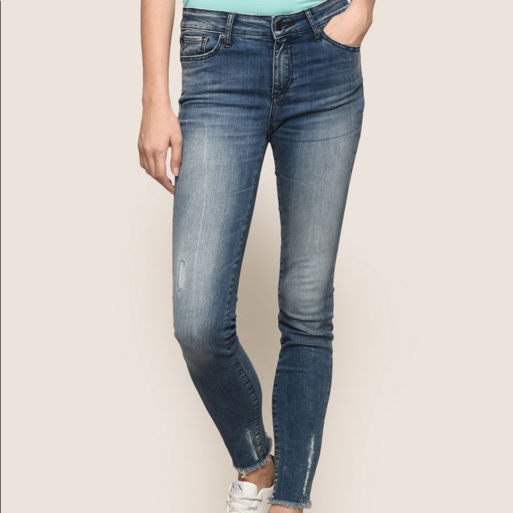 Armani Exchange J02 raw hem jeans super skinny